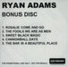 Ryan Adams Gold - Bonus Disc UK Promo CD-R acetate CD-R