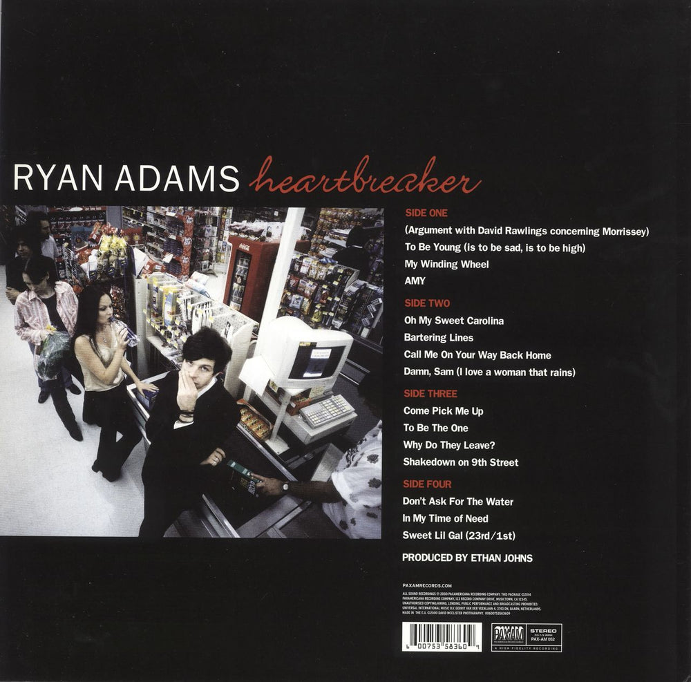 Ryan Adams Heartbreaker - 180gm Vinyl UK 2-LP vinyl record set (Double LP Album) 600753583609