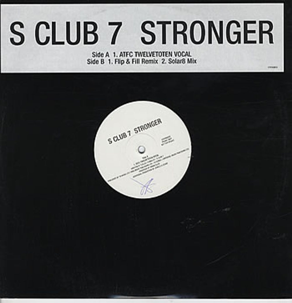 S Club 7 Stronger UK Promo 12" vinyl single (12 inch record / Maxi-single) STRONGER2