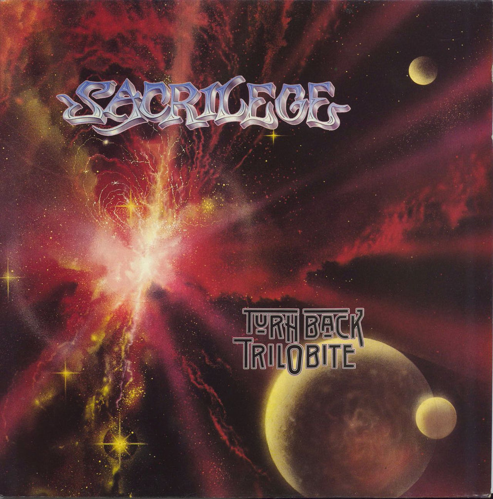 Sacrilege Turn Back Trilobite UK vinyl LP album (LP record) FLAG29