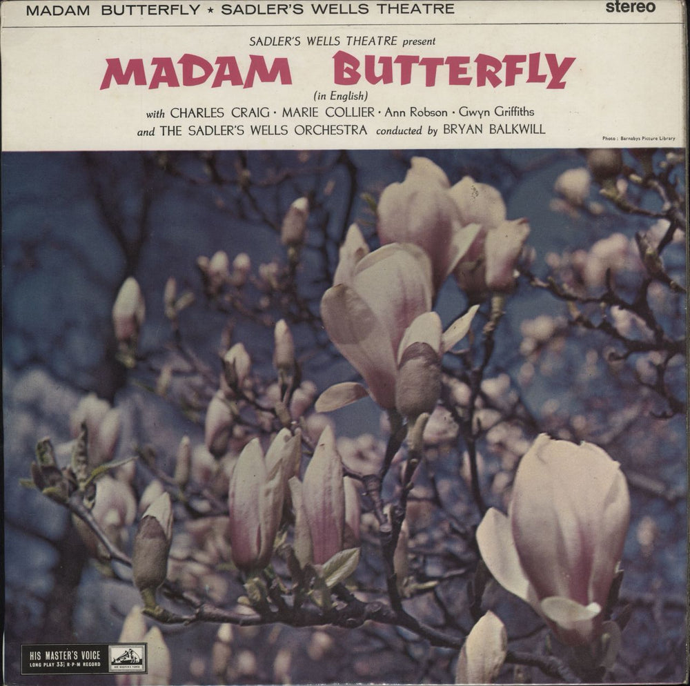 Sadler's Wells Theatre Madam Butterfly UK vinyl LP album (LP record) CSD1290