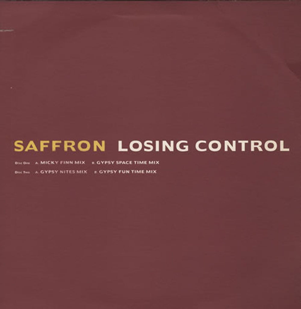 Saffron (Indie) Losing Control UK Promo 12" vinyl single (12 inch record / Maxi-single) SFF12LO184113