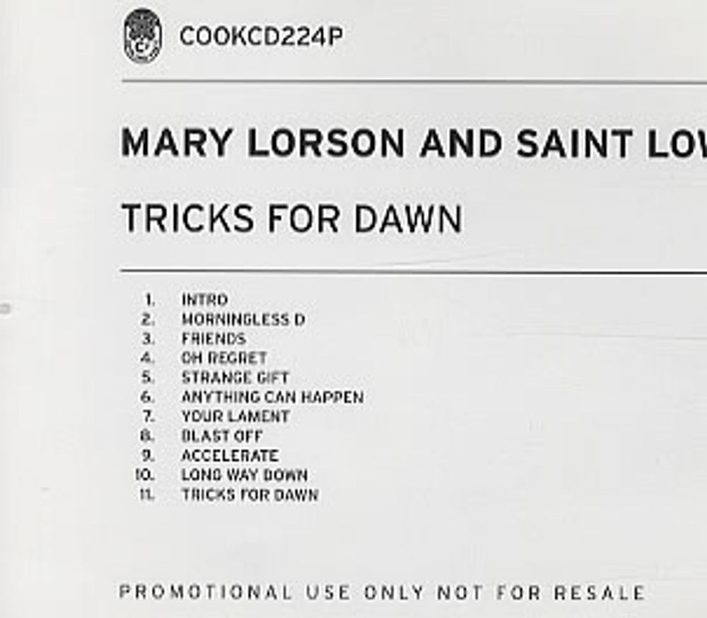 Saint Low Tricks For Dawn UK Promo CD album (CDLP) COOKCD224P