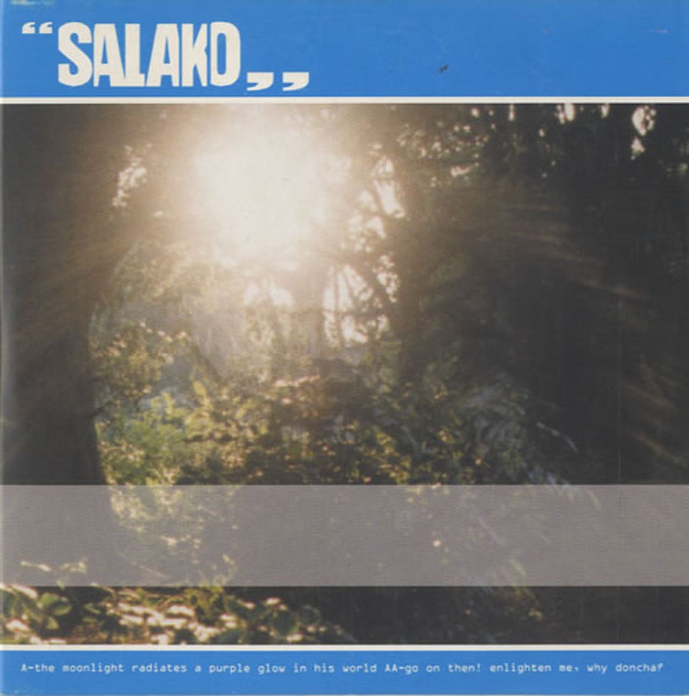 Salako The Moonlight Radiates A Purple Glow In His World UK CD single (CD5 / 5") JPRCDS008