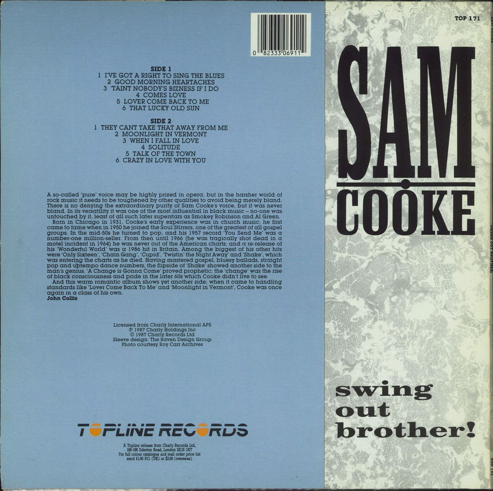 Sam Cooke Swing Out Brother! UK vinyl LP album (LP record) 082333069114