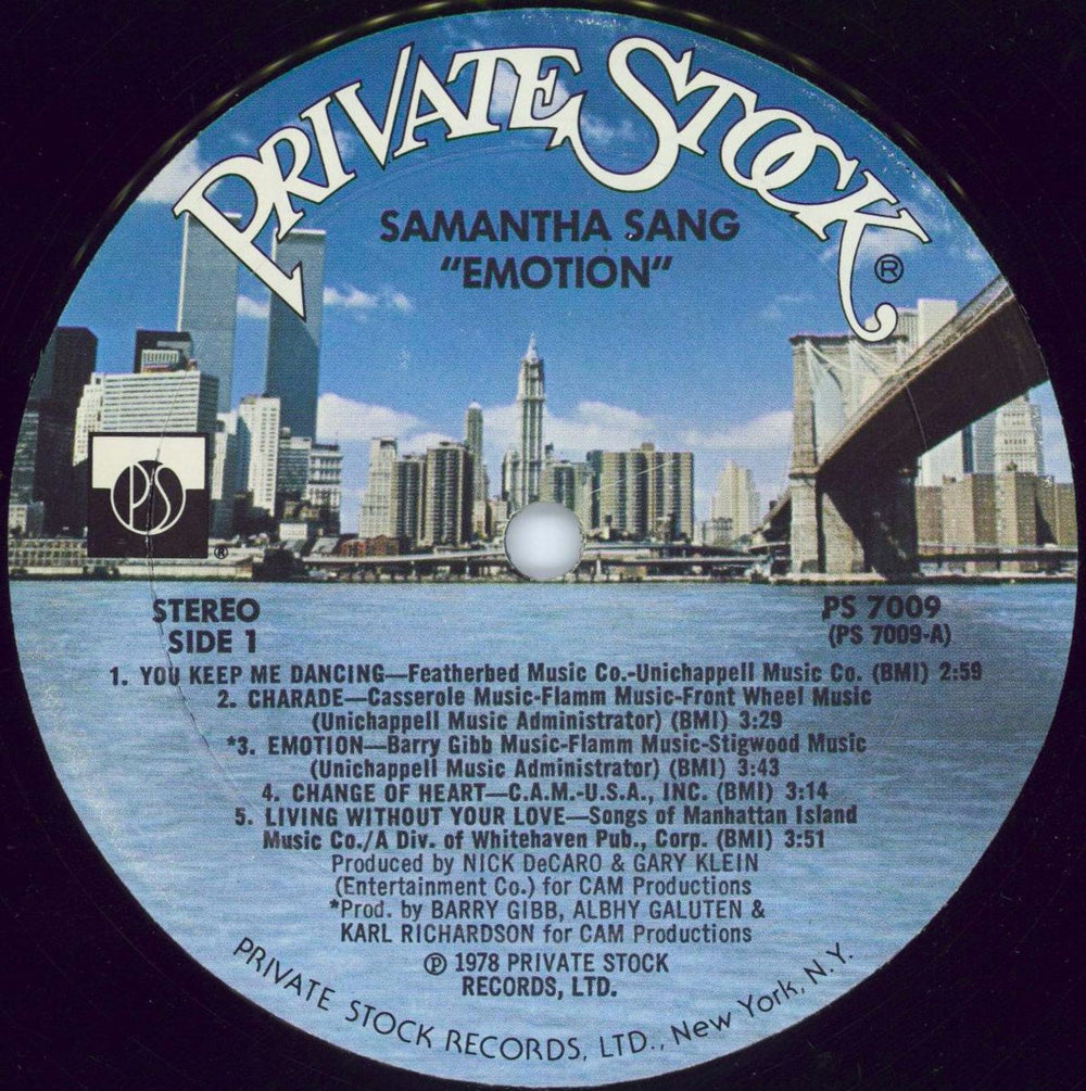 Samantha Sang Emotion US vinyl LP album (LP record) NGSLPEM774011