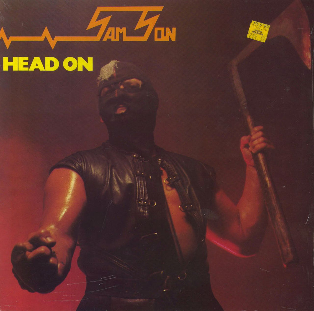 Samson Head On + insert - Shrink UK vinyl LP album (LP record) GEMLP108