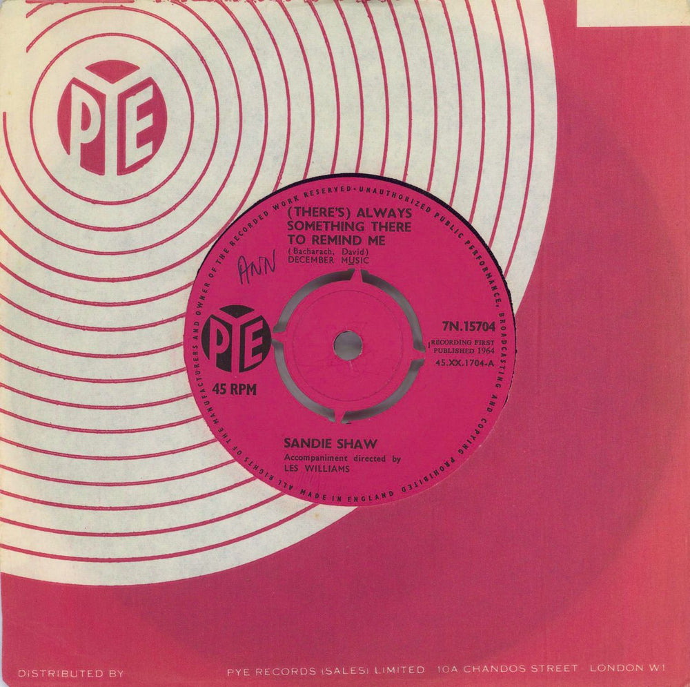 Sandie Shaw (There's) Always Something There To Remind Me UK 7" vinyl single (7 inch record / 45) 7N.15704