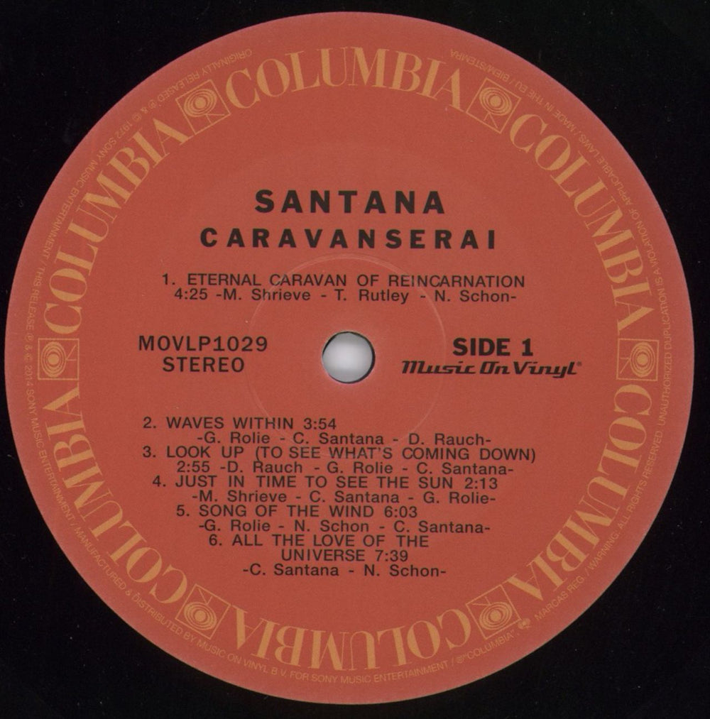 Santana Caravanserai UK vinyl LP album (LP record) SNTLPCA800286