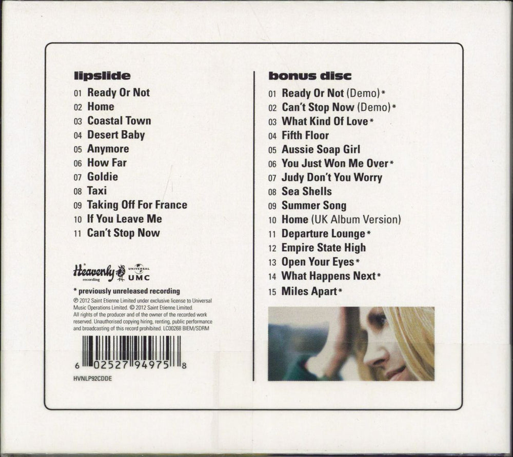 Sarah Cracknell Lipslide UK 2 CD album set (Double CD) 602527949758