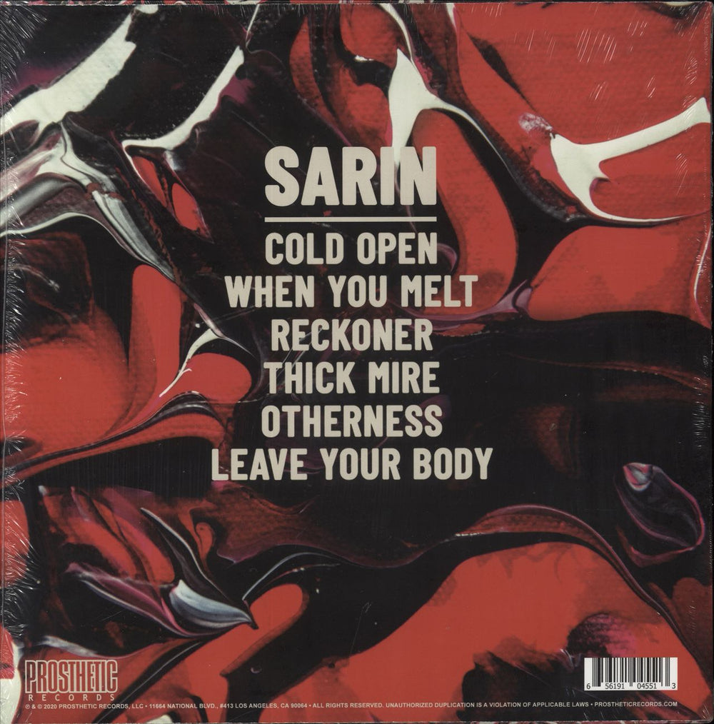 Sarin You Can't Go Back - Red with Cream and Black Splatter Vinyl - Shrink Canadian vinyl LP album (LP record) 656191045513