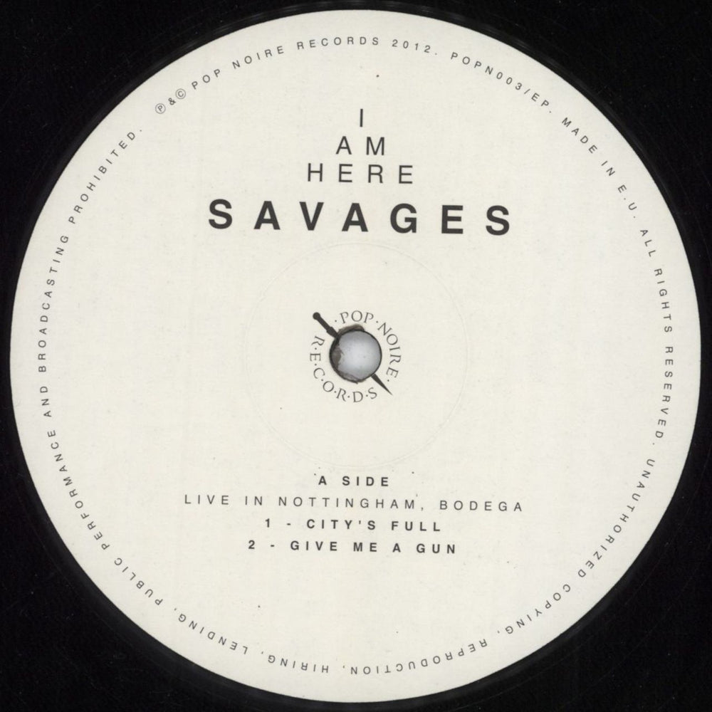 Savages I Am Here UK vinyl LP album (LP record) XD2LPIA815214