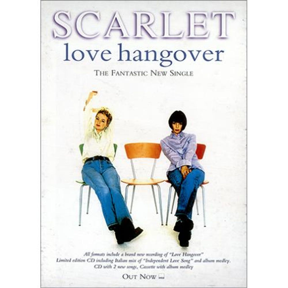 Scarlet I Wanna Be Free/Love Hangover UK Promo display COUNTER DISPLAYS