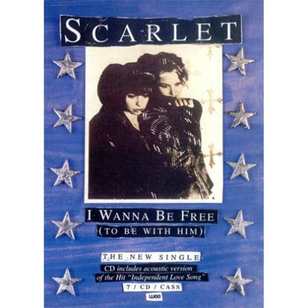 Scarlet I Wanna Be Free/Love Hangover UK Promo display S-TDIIW425301