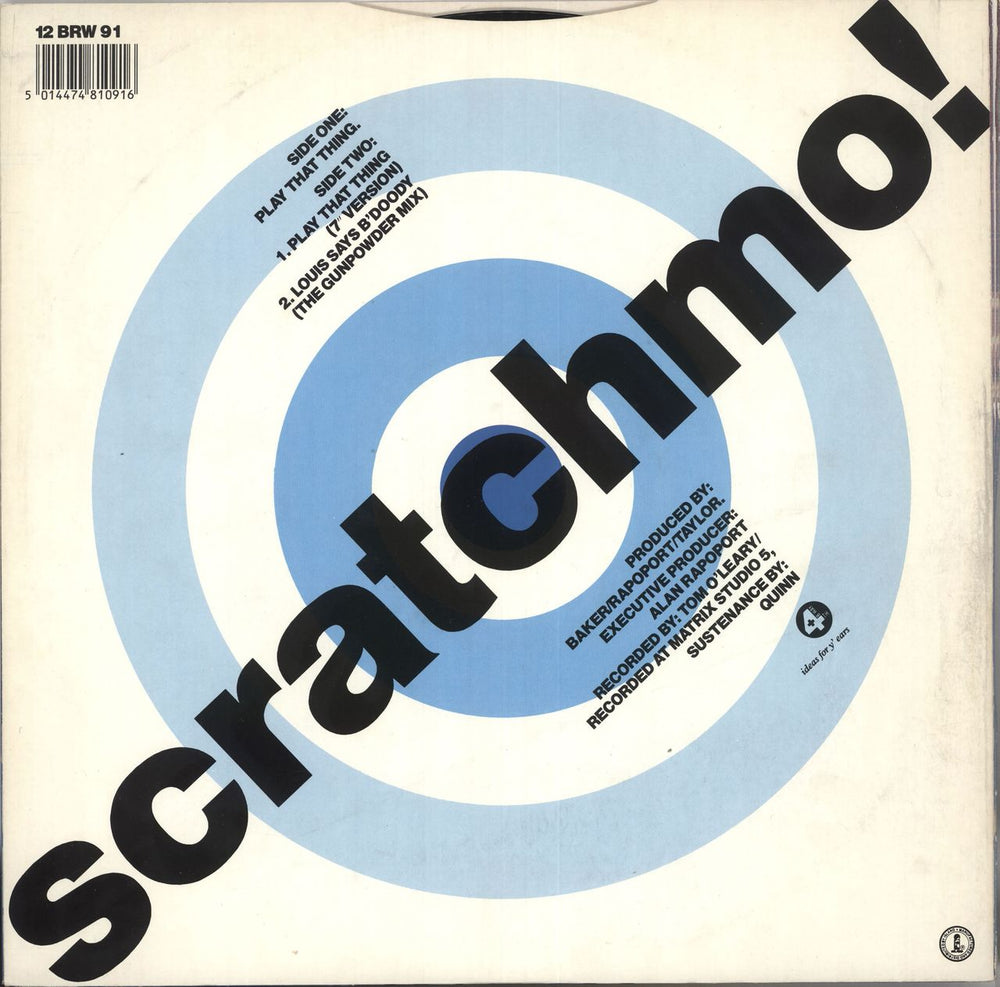 Scratchmo Play That Thing UK 12" vinyl single (12 inch record / Maxi-single) 0DX12PL735014