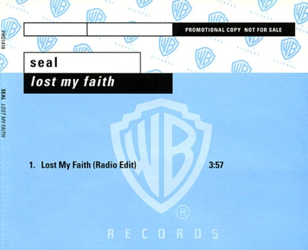 Seal Lost My Faith German Promo CD single (CD5 / 5") PRO1418