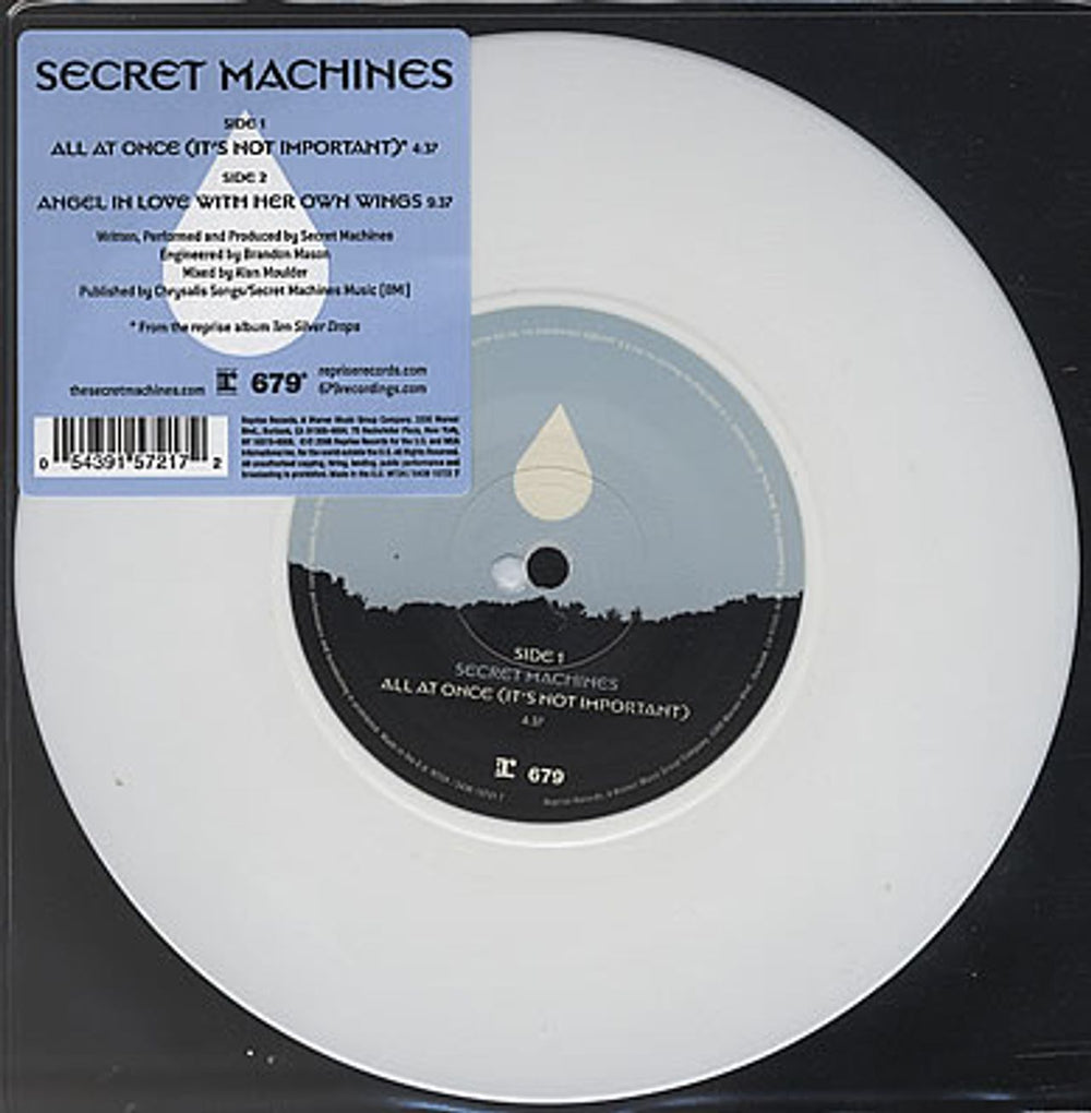 Secret Machines All At Once [It's Not Important] - White Vinyl UK 7" vinyl single (7 inch record / 45) W724