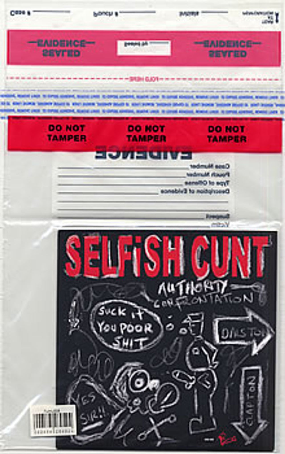 Selfish Cunt Authority Confrontation UK 7" vinyl single (7 inch record / 45) 7UHU008