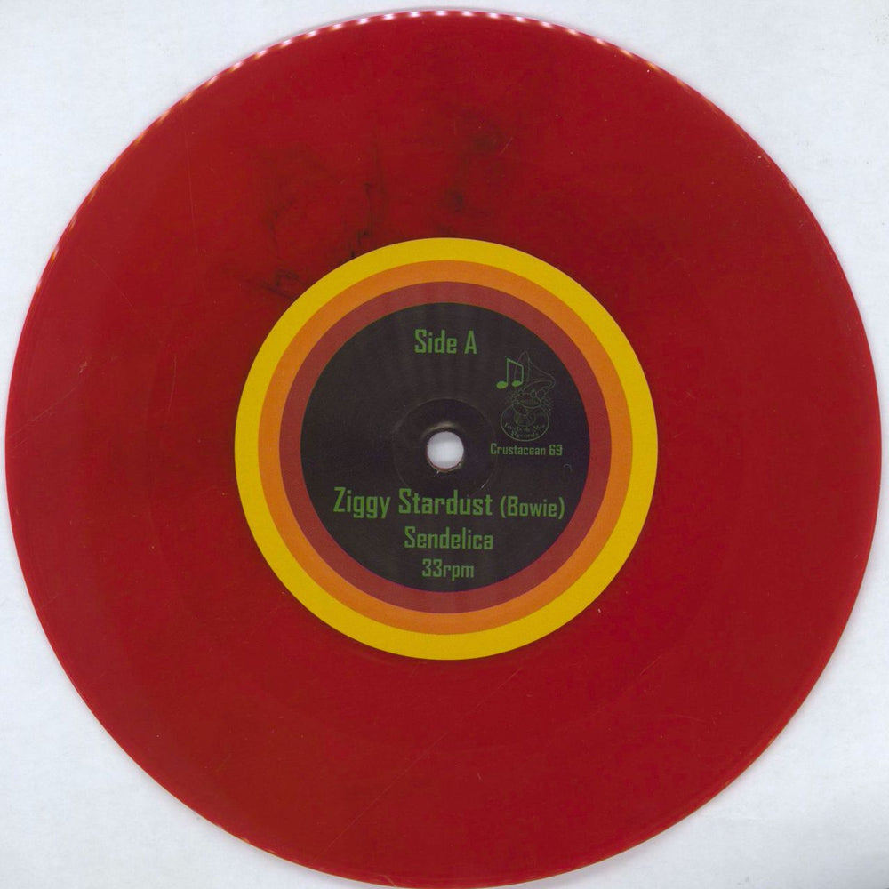 Sendelica Ziggy Stardust - Red Vinyl + Shrink UK 7" vinyl single (7 inch record / 45) 26O07ZI767052