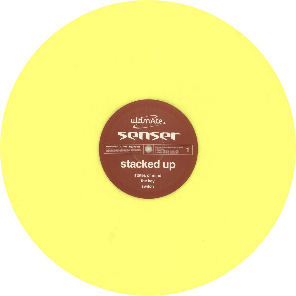 Senser Stacked Up - Yellow Vinyl + Numbered UK 2-LP vinyl record set (Double LP Album) SNR2LST734796