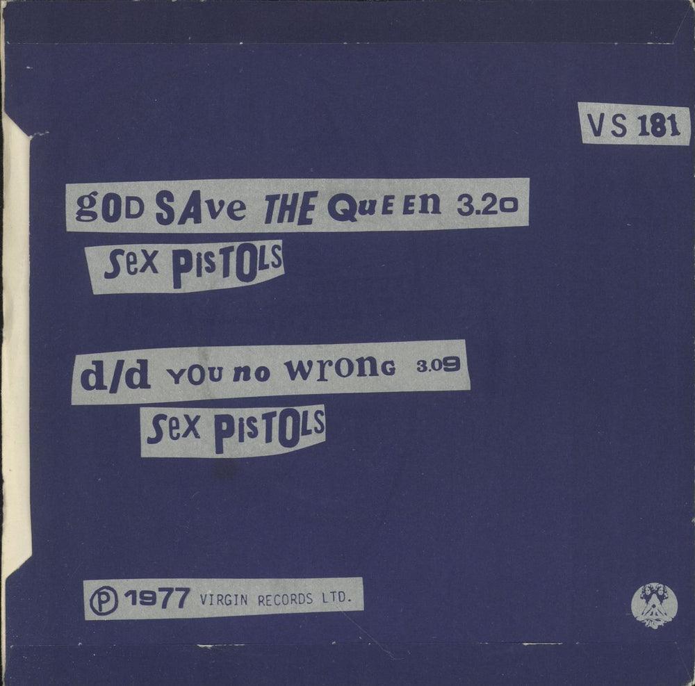 Sex Pistols God Save The Queen - EX UK 7" vinyl single (7 inch record / 45)