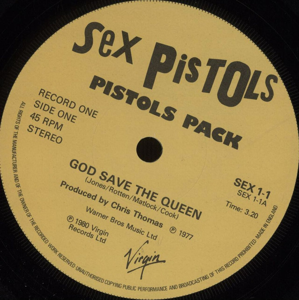 Sex Pistols God Save The Queen UK 7" vinyl single (7 inch record / 45) SEX07GO674215