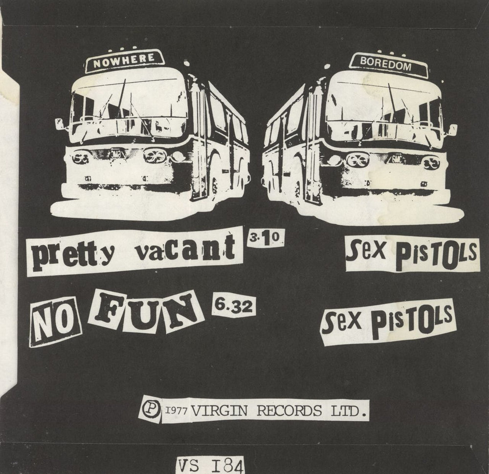 Sex Pistols Pretty Vacant - 1st - P/S - Jukebox UK 7" vinyl single (7 inch record / 45)