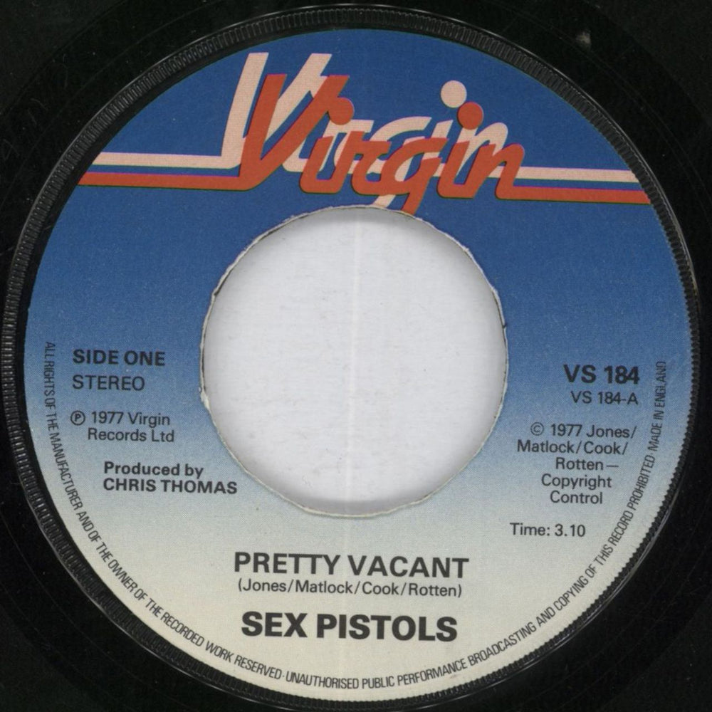 Sex Pistols Pretty Vacant - 1st - P/S - Jukebox UK 7" vinyl single (7 inch record / 45) SEX07PR819034