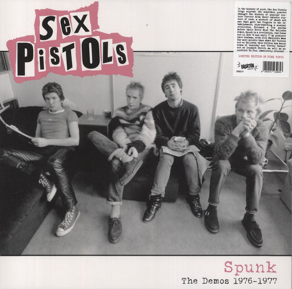 Sex Pistols Spunk - The Demos 1976-1977 - Pink Vinyl Italian vinyl LP album (LP record) RRS159