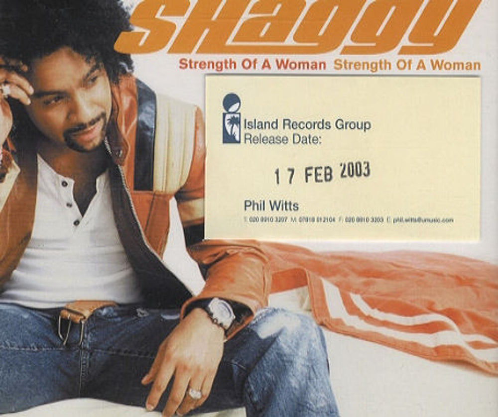 Shaggy Strength Of A Woman Radio Edit UK Promo CD single (CD5 / 5") MCSTDJ40311