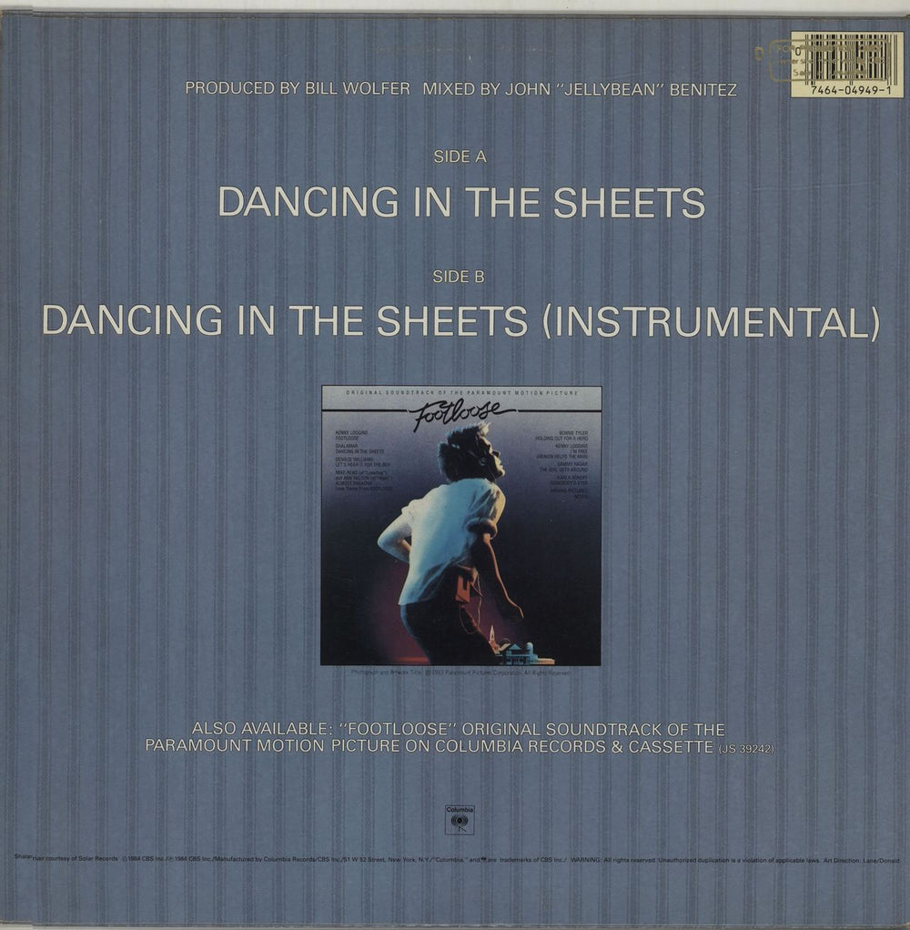 Shalamar Dancing In The Sheets - gold stamp US 12" vinyl single (12 inch record / Maxi-single) SHL12DA688504