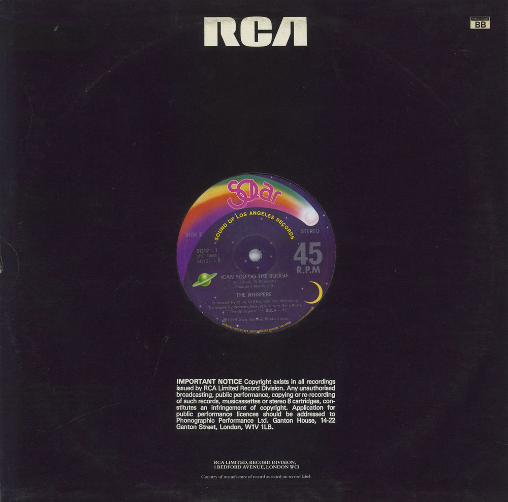 Shalamar I Owe You One - Stickered UK 12" vinyl single (12 inch record / Maxi-single)