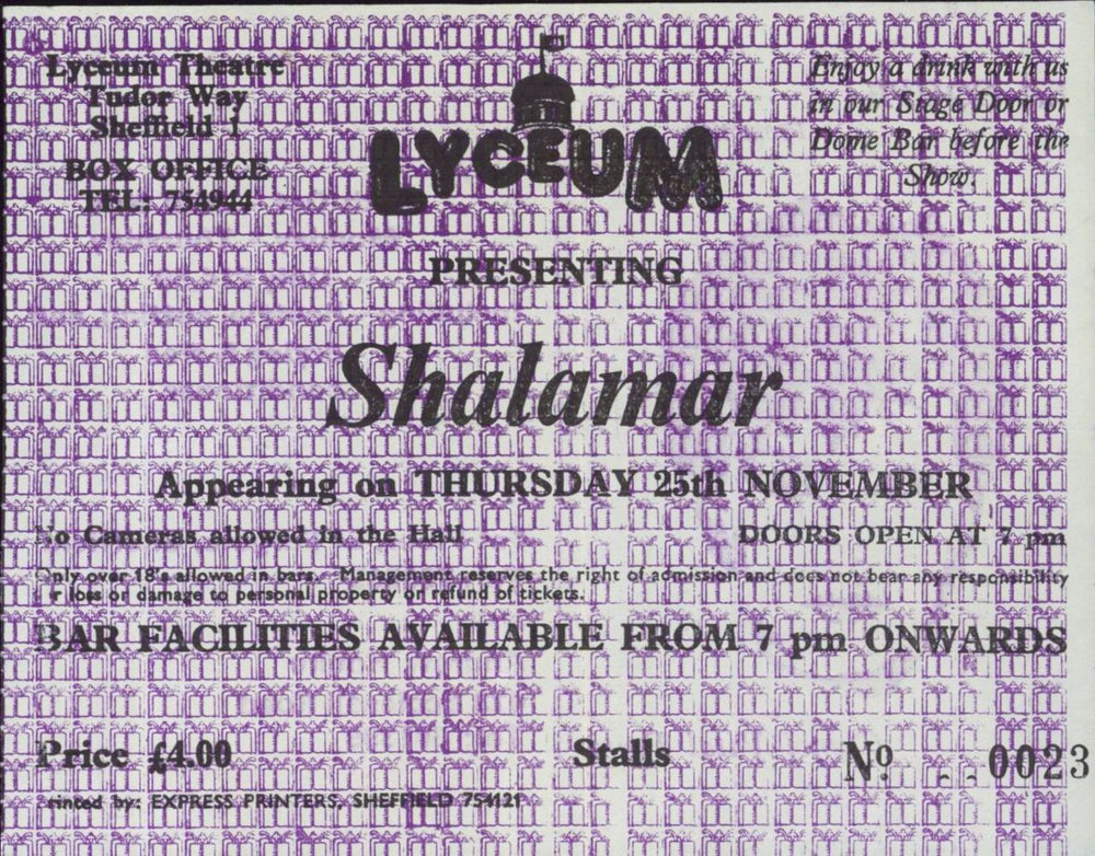 Shalamar Those Who Make The Rock Pop + Ticket Stub UK tour programme