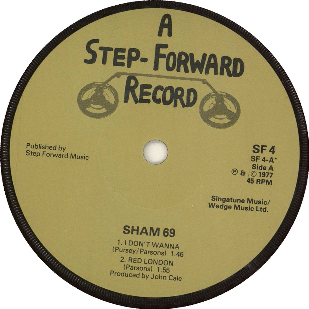 Sham 69 I Don't Wanna - 1st - P/S UK 7" vinyl single (7 inch record / 45)