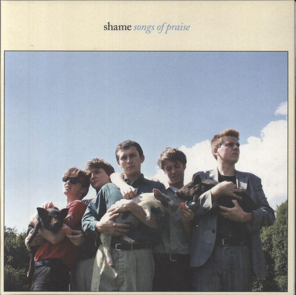 Shame Songs Of Praise - Pink Vinyl UK vinyl LP album (LP record) DOC144