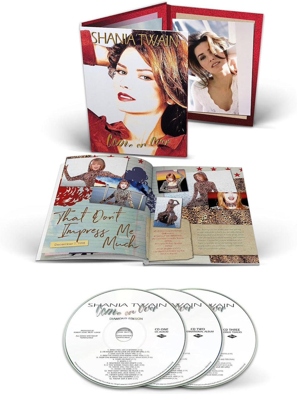 Shania Twain Come On Over: Diamond Edition Super Deluxe - Sealed UK 3-CD album set (Triple CD) 00602455654311