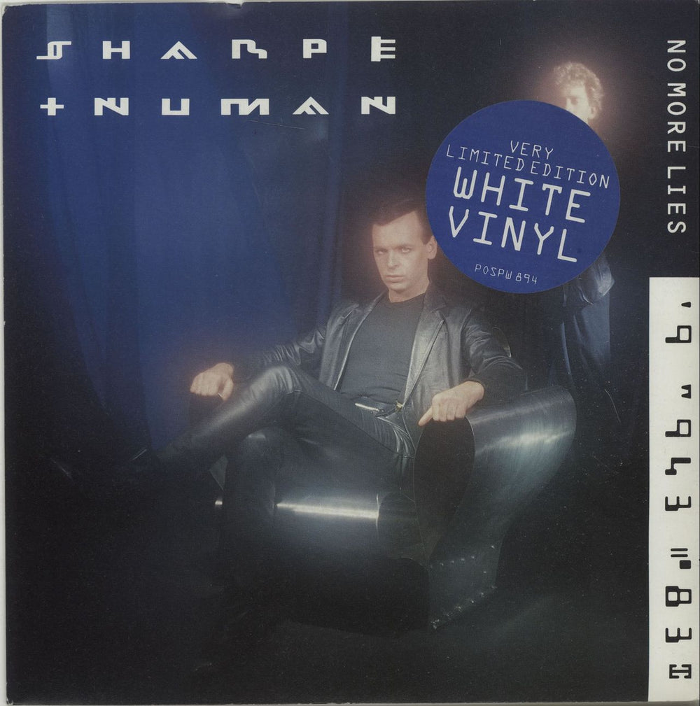 Sharpe & Numan No More Lies - White Vinyl UK 7" vinyl single (7 inch record / 45) POSPW894