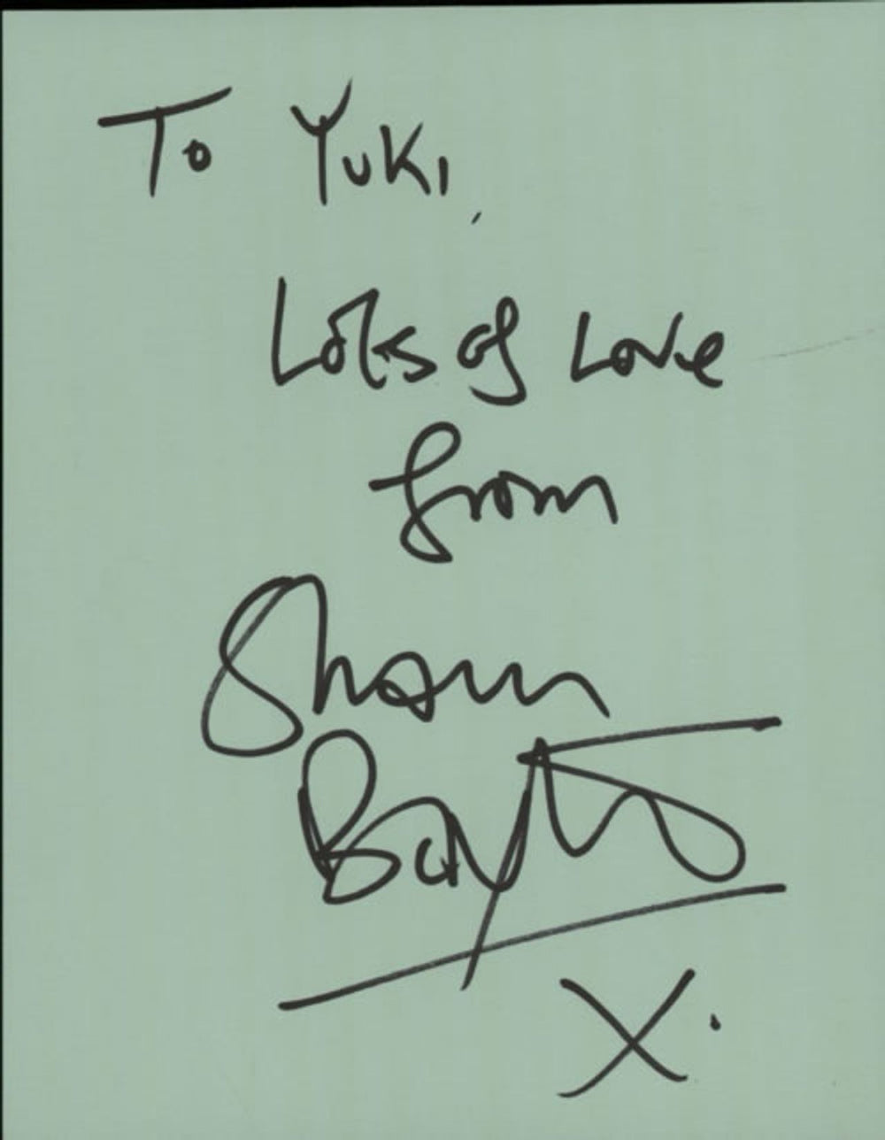 Shaun Baxter Page Of An Autograph Book UK memorabilia AUTOGRAPH