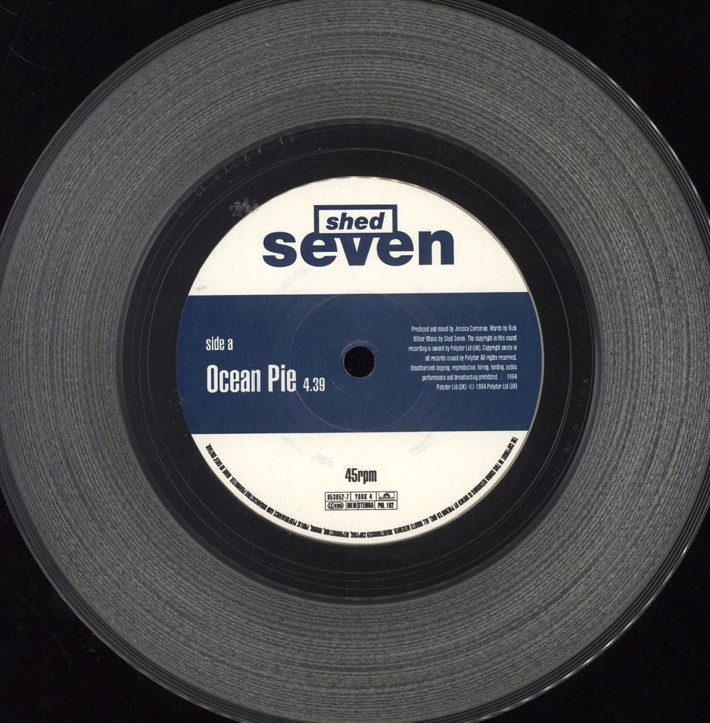 Shed Seven Ocean Pie - Clear Vinyl UK 7" vinyl single (7 inch record / 45) S-S07OC71846