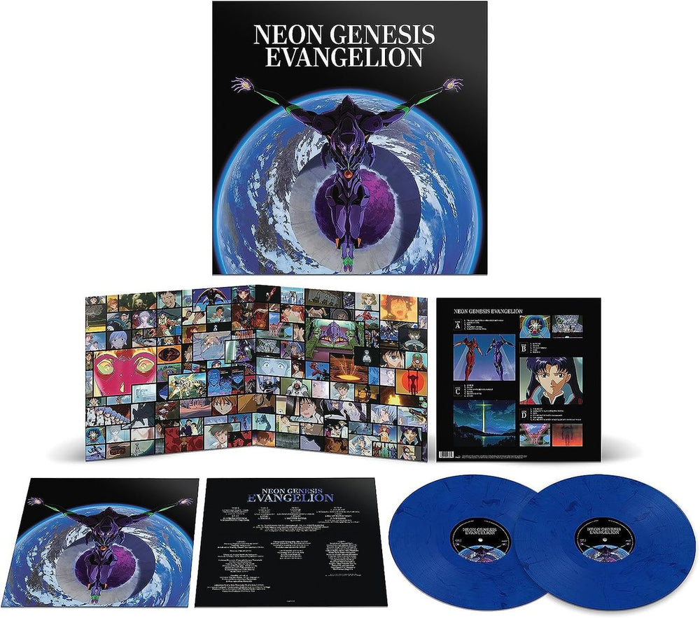 Shiro Sagisu Neon Genesis Evangelion - Smokey Blue Vinyl - Sealed UK 2-LP vinyl record set (Double LP Album) 6KK2LNE819456