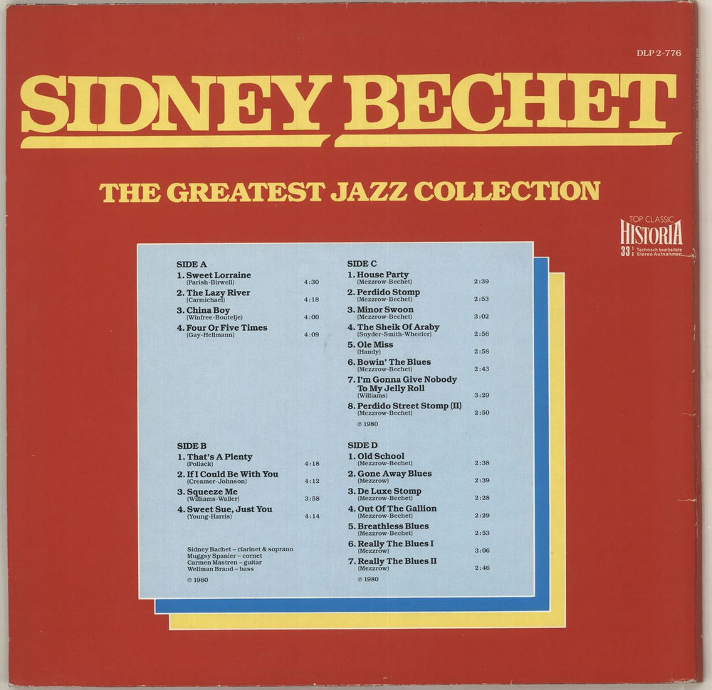 Sidney Bechet The Greatest Jazz Collection German 2-LP vinyl record set (Double LP Album)