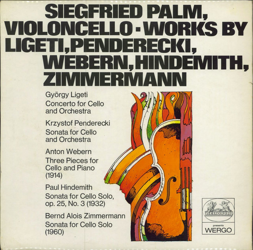 Siegfried Palm Violoncello Works By Ligeti, Penderecki, Webern, Hindemith, Zimmerman UK vinyl LP album (LP record) 2549004