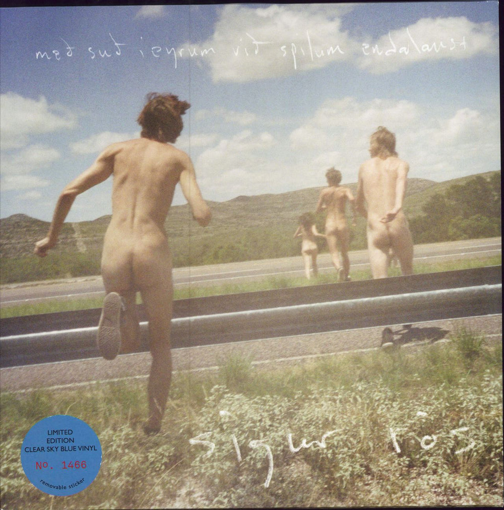 Sigur Ros Med Sud I Eyrum Vid Spilum Endalaust - Sky Blue Vinyl UK 2-LP vinyl record set (Double LP Album) KRUNK74CLP