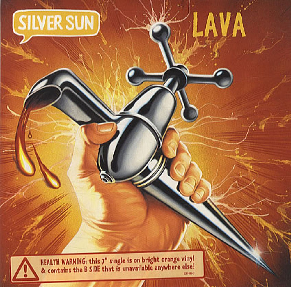 Silver Sun Lava - Orange Vinyl UK 7" vinyl single (7 inch record / 45) 571422-7