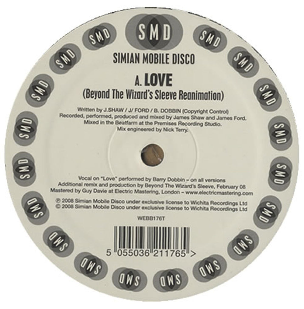 Simian Mobile Disco Love (Beyond The Wizard's Sleeve Animation) UK 12" vinyl single (12 inch record / Maxi-single) WEBB176T