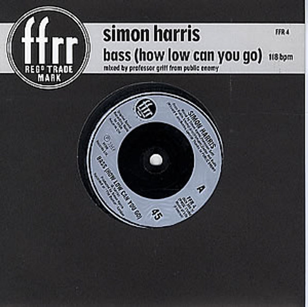 Simon Harris Bass (How Low Can You Go) UK 7" vinyl single (7 inch record / 45) FFR4