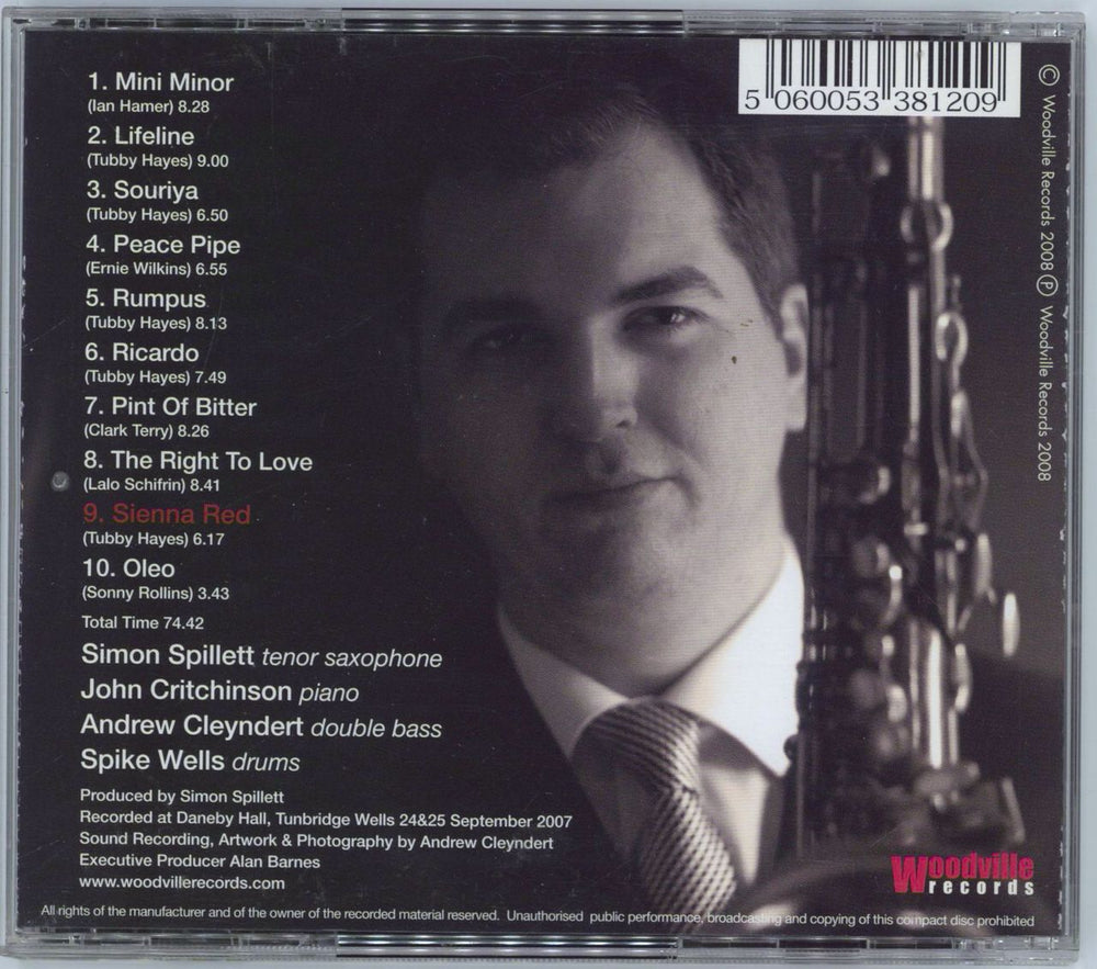 Simon Spillett Sienna Red UK CD album (CDLP) 5060053381209