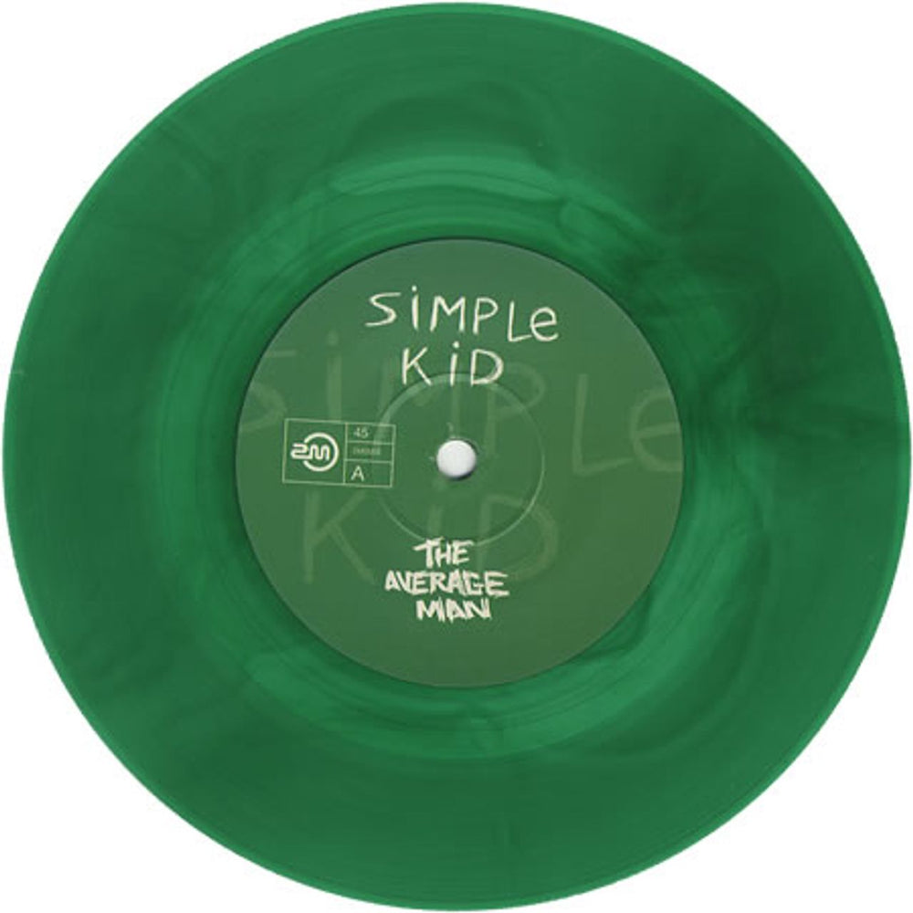 Simple Kid The Average Man - Green vinyl UK 7" vinyl single (7 inch record / 45) PLK07TH281091