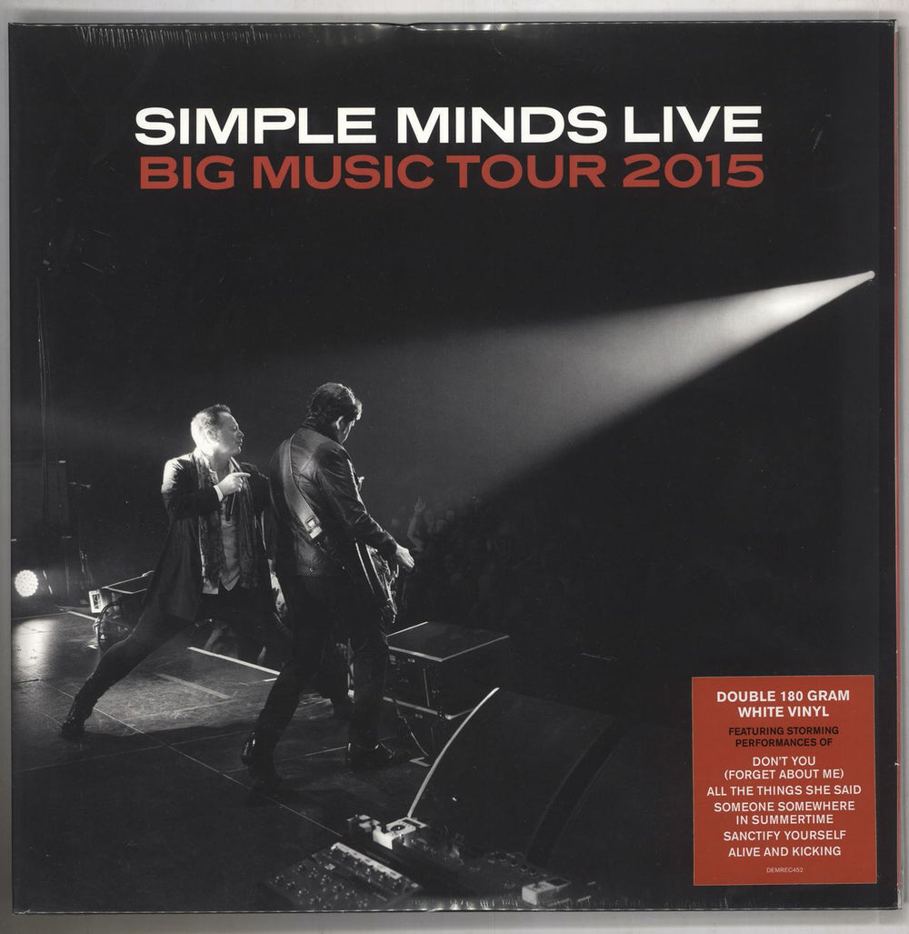 Simple Minds Big Music Tour 2015 - 180gm White Vinyl + Sealed UK 2-LP vinyl record set (Double LP Album) DEMREC452