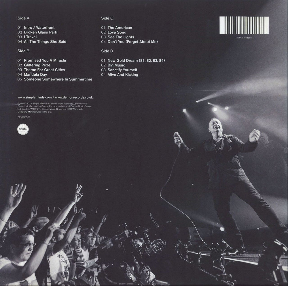 Simple Minds Celebrate: Live At The SSE Hydro Glasgow - RSD15 - Clear Vinyl UK 2-LP vinyl record set (Double LP Album) 5014797891883